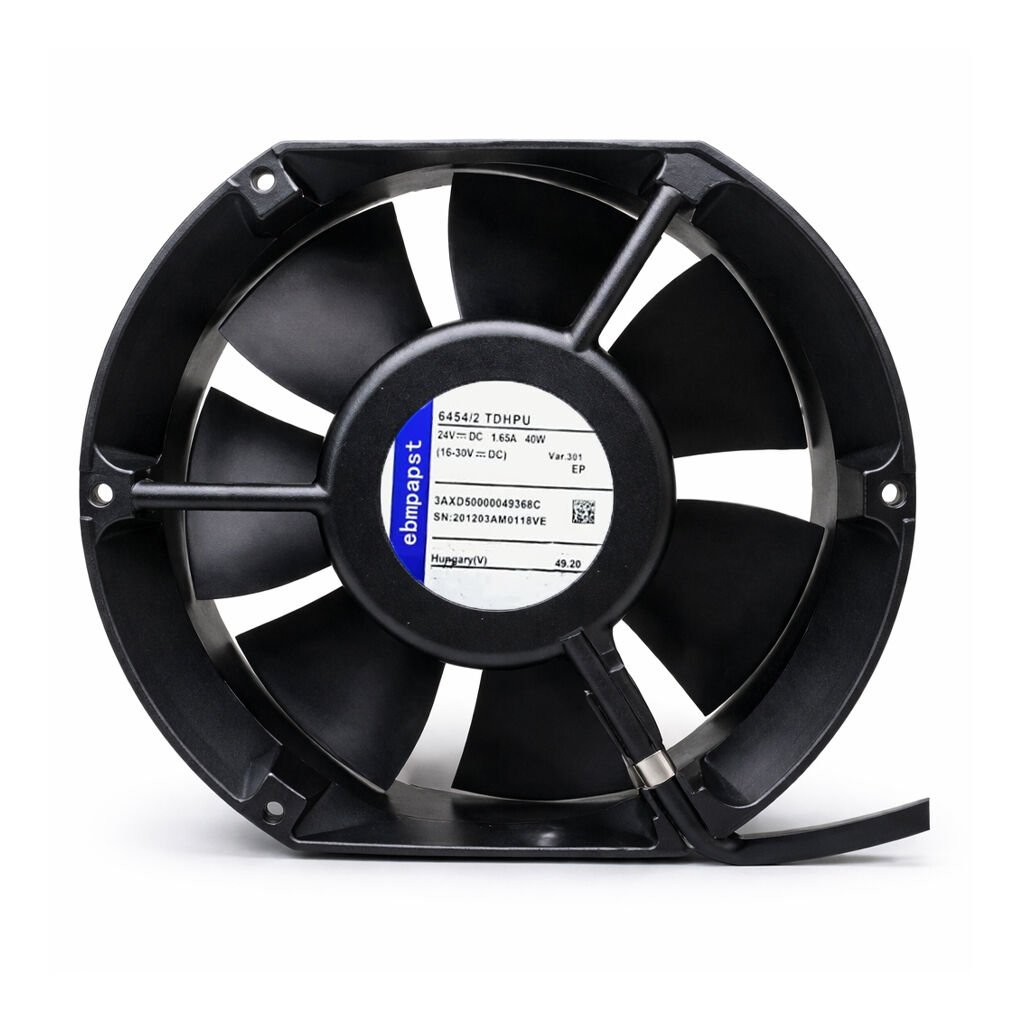 6454/2 TDHPU | 24V DC 1.65A 40W 172x150x51 mm 3 Kablolu Fan with Heat Sinks All in one Cooler (Black, Metal)