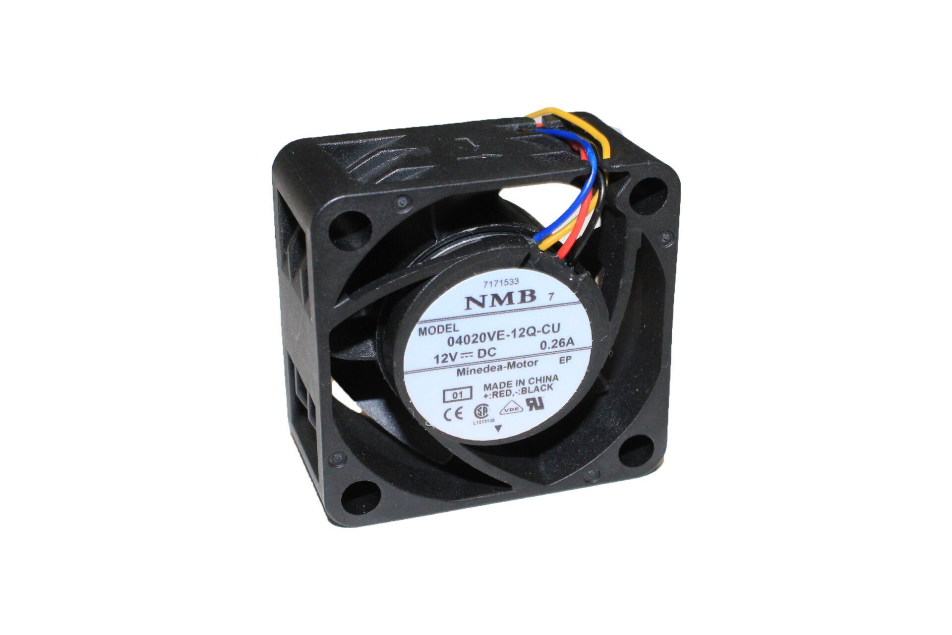 04020VE-12Q-CU | 12VDC 12.4CFM 2.52W 142Pa 4x Wire Tach/PWM IP68 40x40x20mm Axial Fan