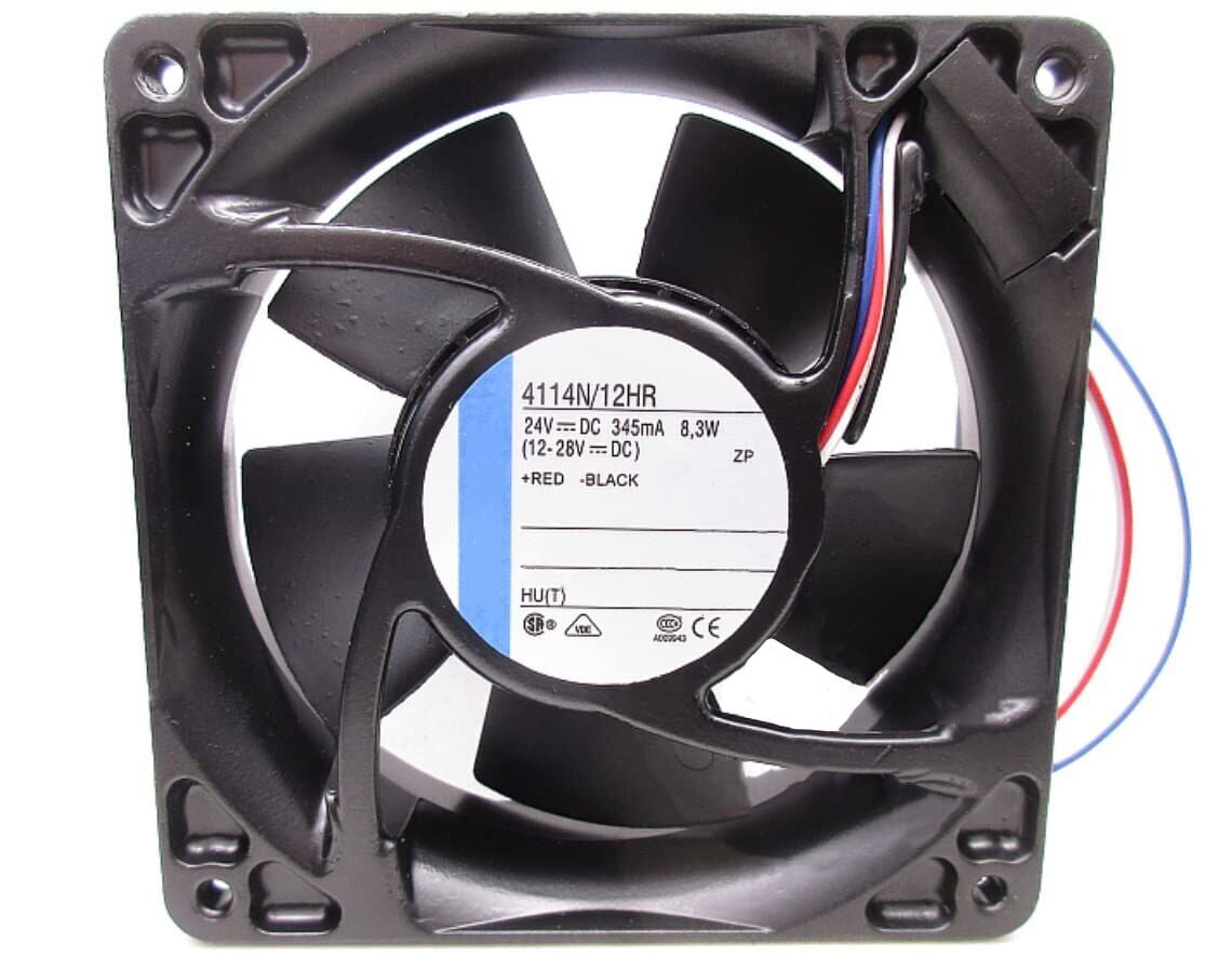 4114N/12HR | 24V DC 345mA 8.3W 120x120x38mm 3 Kablolu Soğutma Fanı