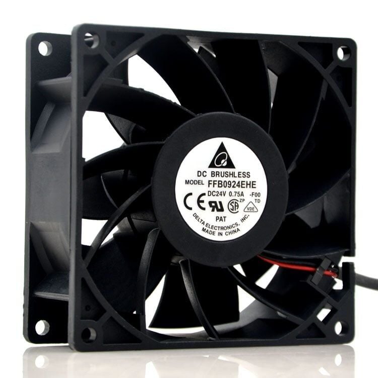 FFB0924EHE | 24V DC 0.50A 12W 4800 RPM 92x92x38mm 2 BAĞLANTI KABLOLU KOMPAKT FAN