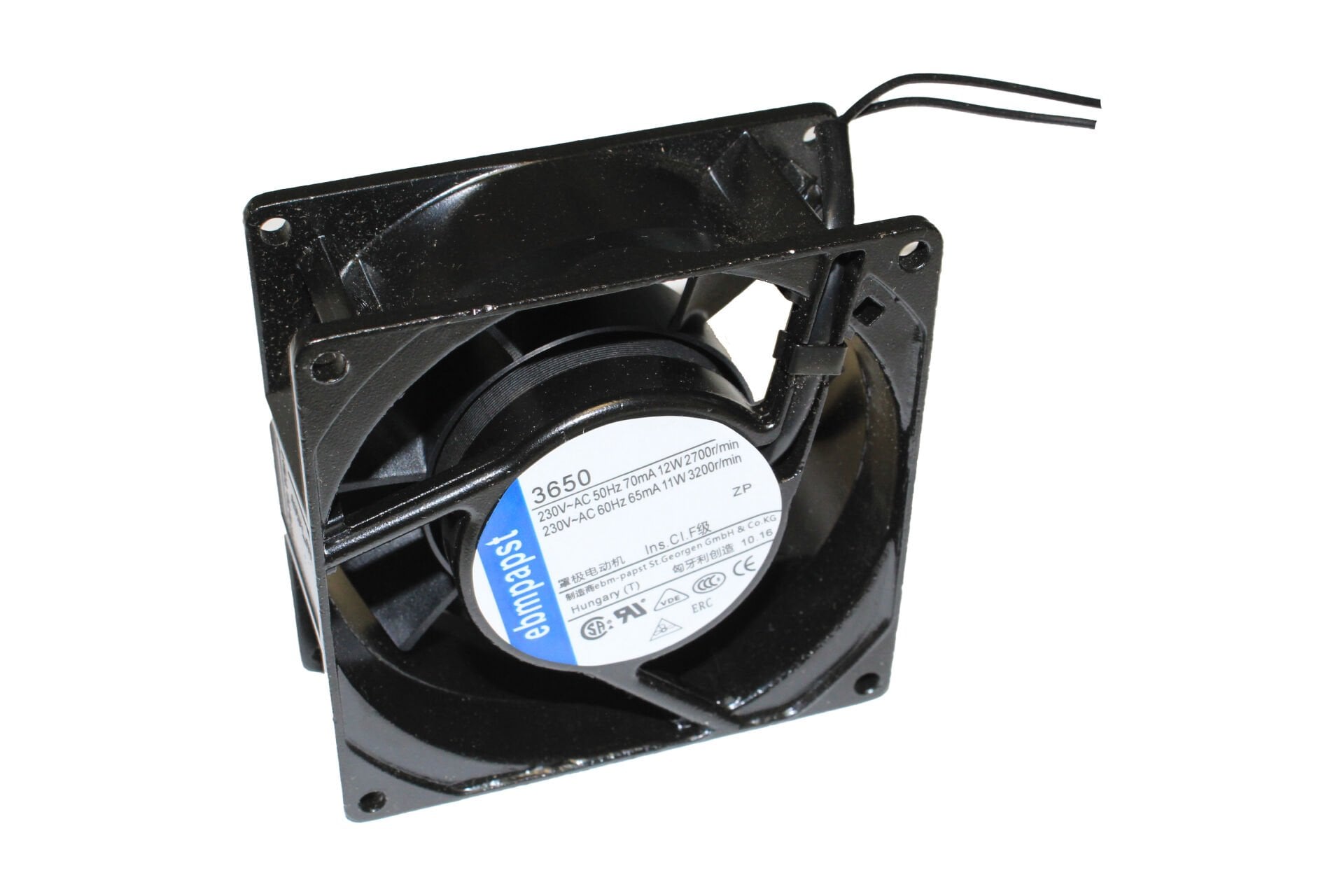 3650 | 230V AC 50-60Hz  92x92x38mm 2 Kablolu Axial Fan