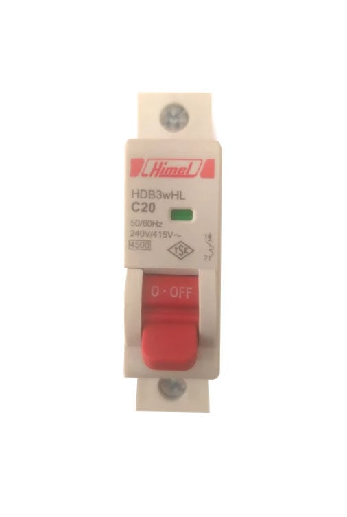 HDB3WHL1C20 | 1 Kutup 4,5kA C Tipi 20A Otm.Sig.