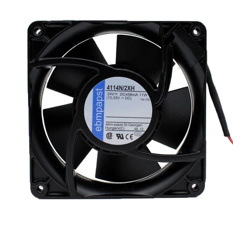 4114N/2XH | 24V DC 460mA 11W 3Wire 119x119x38mm DC Axial Fan+Wallring