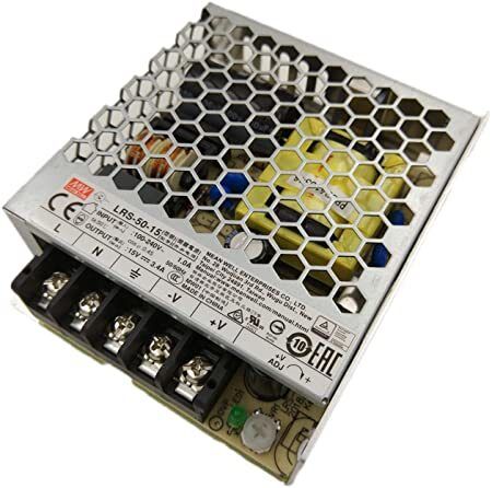 LRS-050-15 15Vdc 3.4 Amp  MEANWELL |