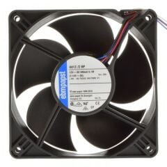 4412/2HP | 12V DC 680mA 8.1W 119x119x38mm Open Collect Output/High Signal PWM Axial Fan+Wallring 4 Kablolu Fan