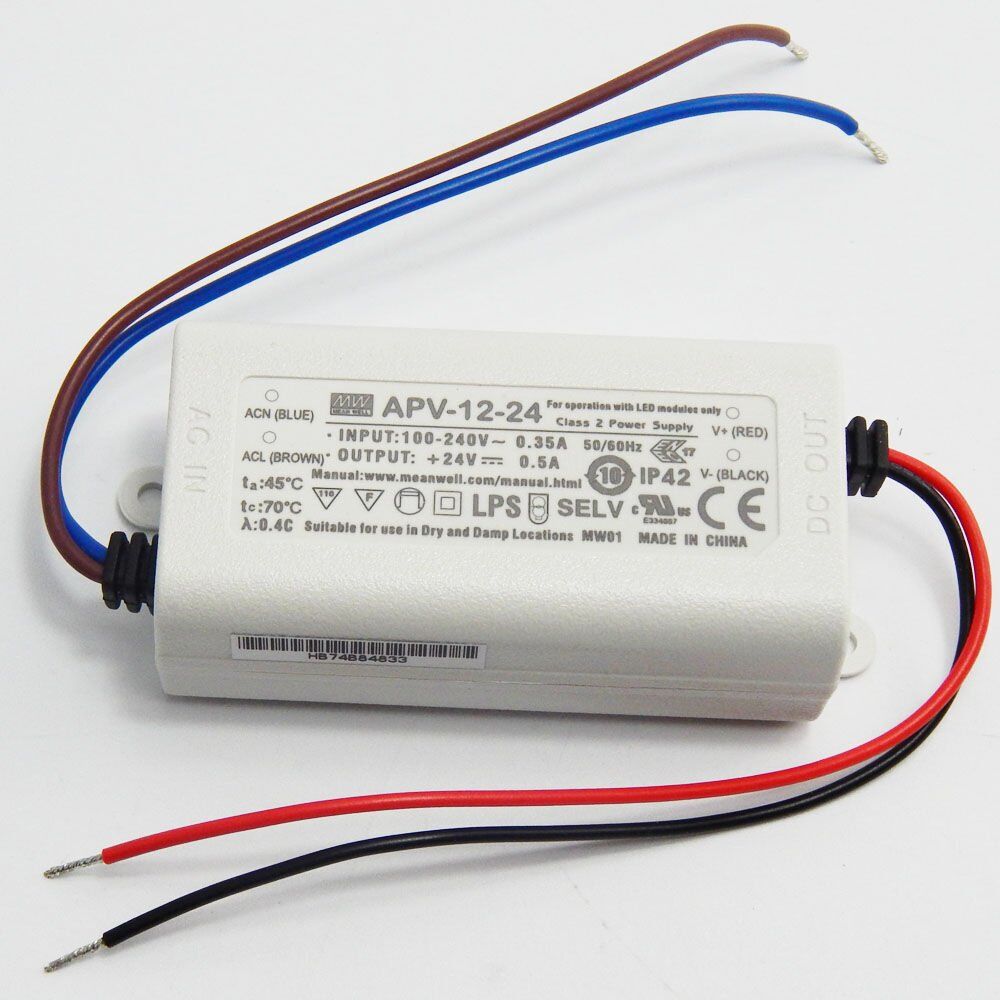 APV-12-24 APV1224 24Vdc 0.5Amp MEANWELL