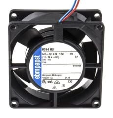 8314HU | 24V DC 0.3A 7.2W Ball Bearing IP68 80x80x32mm Axial Fan with Wallring