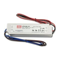 LPV-60-12 LPV6012 12VDC 5.0Amp IP67  MEANWELL |