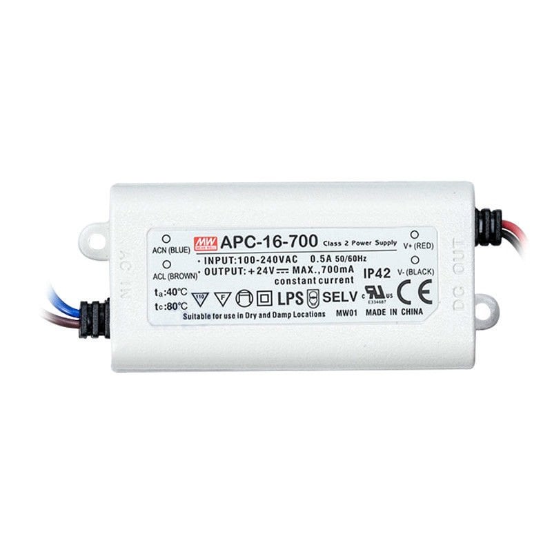 APC-16-700 APC16700 9~24Vdc 700mA IP30  MEANWELL |