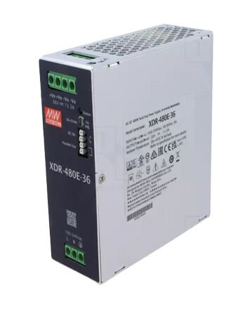 XDR-480E-36 | 36Vdc 13.3Amp DIN Rail