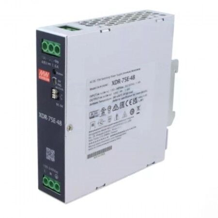 XDR-075E-48 | 48Vdc 1.6Amp DIN Rail