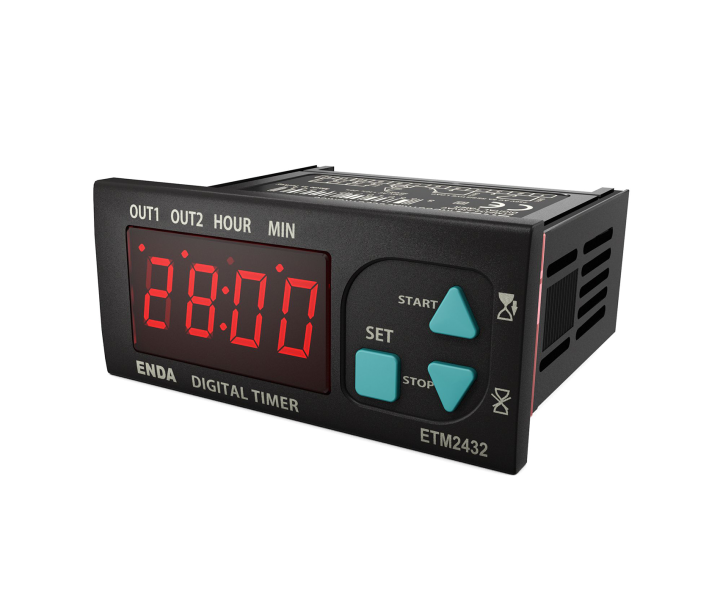 ETM2432-230  Dijital Zaman Rölesi  77x35mm 230V AC +%10-%20 50/60Hz  ENDA |