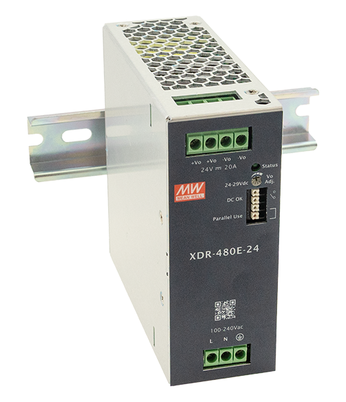 XDR-480E-48 | 48V DC 10.0Amp PFC Multi Industri DIN Rail