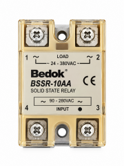 BSSRE-10AA BEDOK 80-250VAC Tetikleme,24-380VAC Çıkış Voltajı,10A Monofaze SOLİD STATE RELAY(SSR Röle)