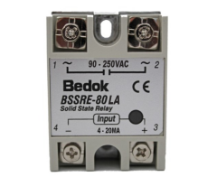BSSRE-80LA BEDOK 4-20MA Kontrol Girişi,90-250VAC Çıkış Voltajı,80A Monofaze SOLİD STATE RELAY(SSR Röle)