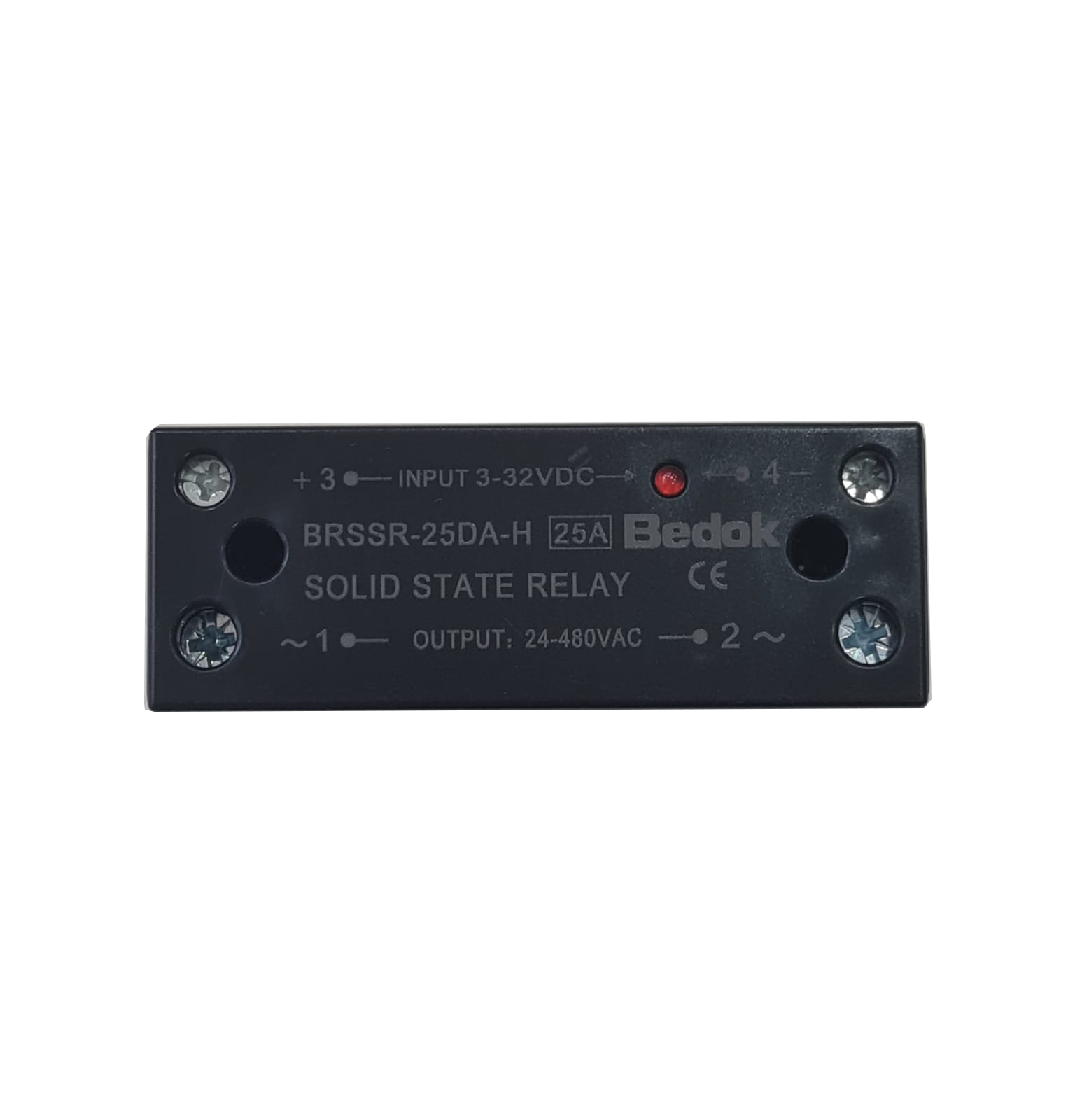 BRSSR-25DA-H BEDOK RAY TİPİ SSR 3-32VDC Tetikleme,24-480VAC Çıkış Voltajı,25A Monofaze SOLİD STATE RELAY(SSR Röle)