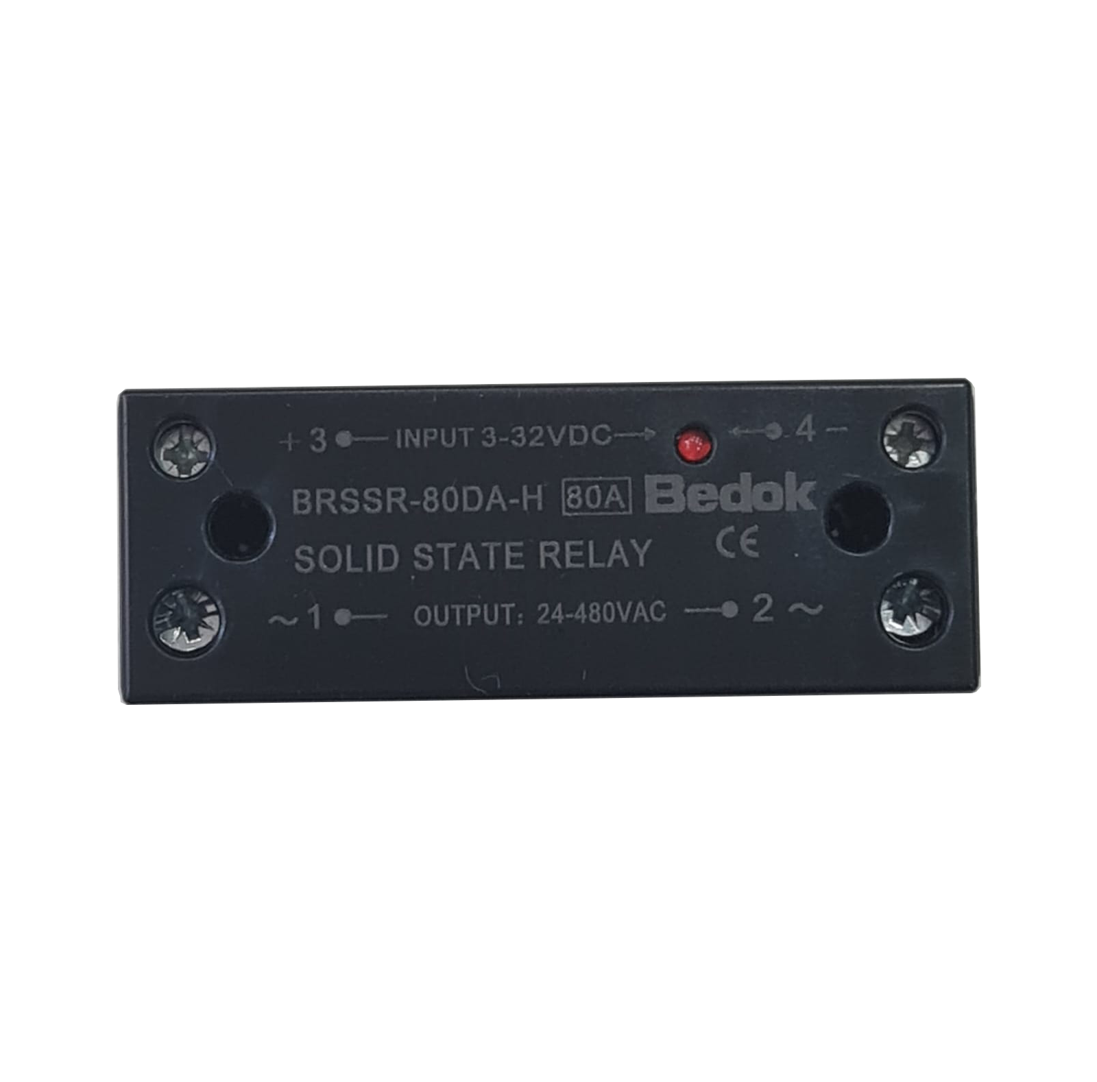 BRSSR-80DA-H BEDOK RAY TİPİ SSR 3-32VDC Tetikleme,24-480VAC Çıkış Voltajı,80A Monofaze SOLİD STATE RELAY(SSR Röle)