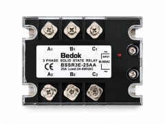 BSSR3E-25AA BEDOK 80-250VAC Tetikleme,24-480VAC Çıkış Voltajı,25A Trifaze SOLİD STATE RELAY(SSR Röle)