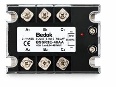 BSSR3E-40AA BEDOK 80-250VAC Tetikleme,24-480VAC Çıkış Voltajı,40A Trifaze SOLİD STATE RELAY(SSR Röle)