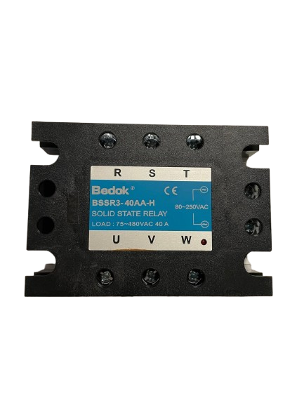 BSSR3E-40AA BEDOK 80-250VAC Tetikleme,24-480VAC Çıkış Voltajı,40A Trifaze SOLİD STATE RELAY(SSR Röle)
