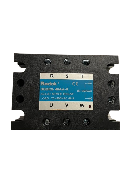 BSSR3E-40AA BEDOK 80-250VAC Tetikleme,24-480VAC Çıkış Voltajı,40A Trifaze SOLİD STATE RELAY(SSR Röle)