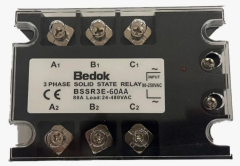 BSSR3E-60AA BEDOK 80-250VAC Tetikleme,24-480VAC Çıkış Voltajı,60A Trifaze SOLİD STATE RELAY(SSR Röle)