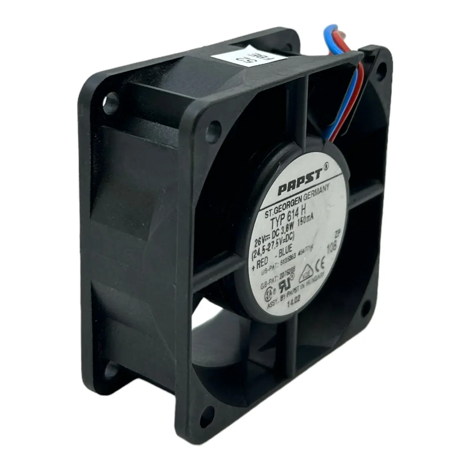 614H | DC Fanları DC Tubeaxial Fan 60x60x25mm 24V DC 27CFM 3.4W 44dBA Küresel Kablolar