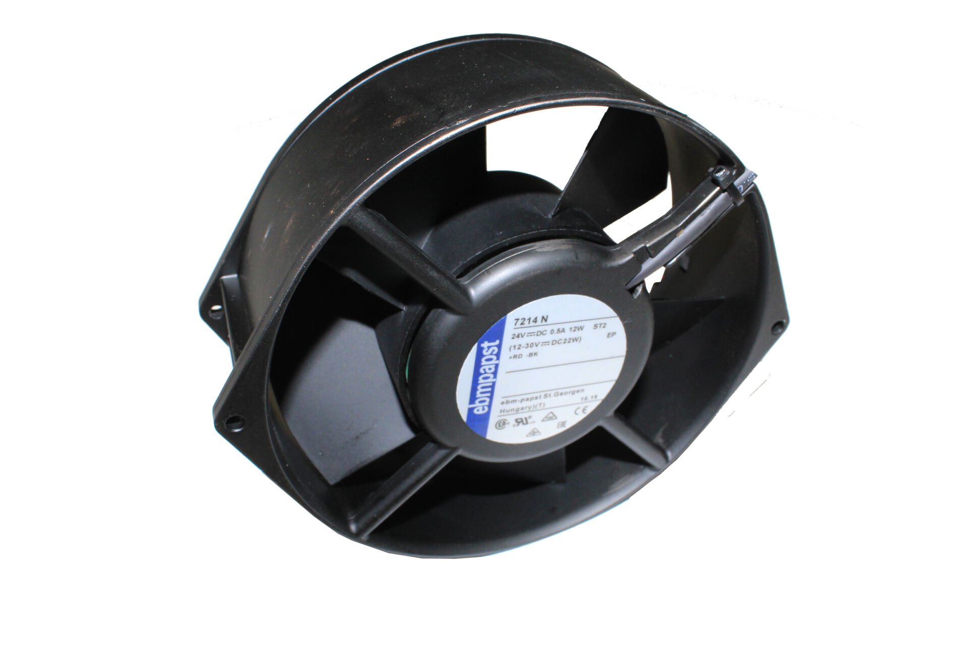 7214N |  24V DC 0.5A 12W 211.9CFM 150x150×55mm Round Ball Bearing Tubeaxial Fan