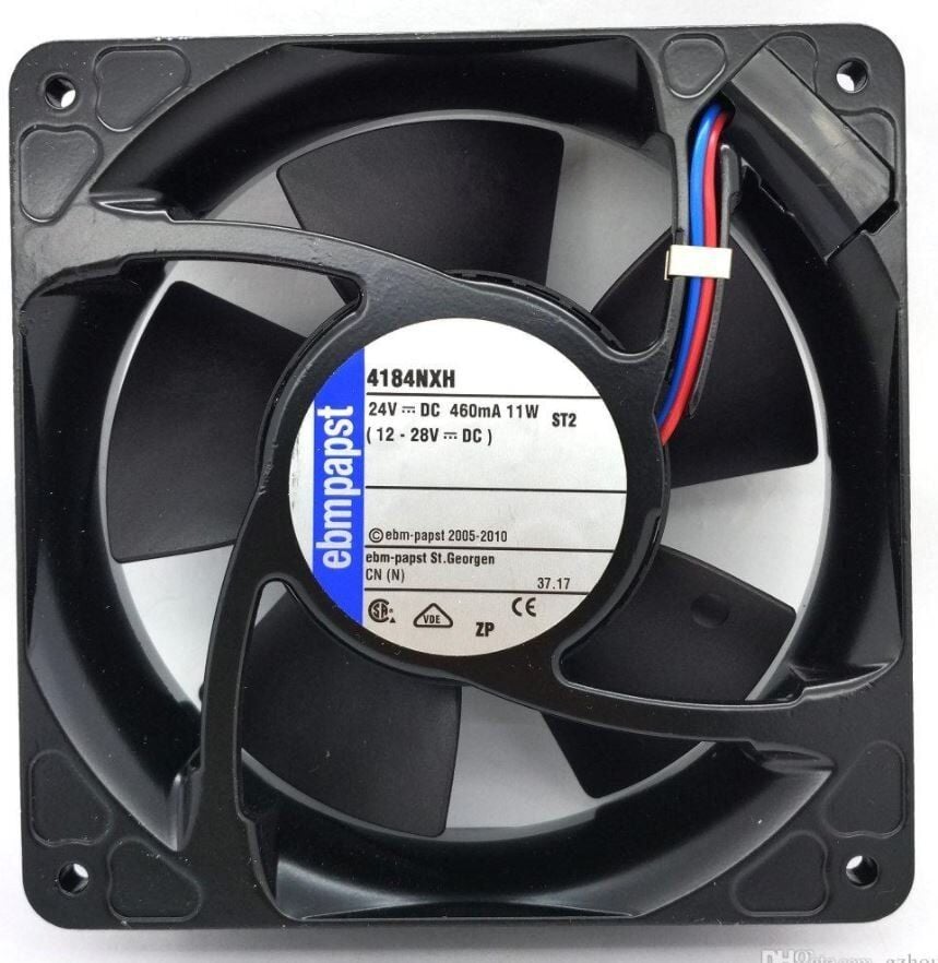 4184NXH | DC Tubeaxial Fan | 119×119×38mm | 133 CFM | 180 Pa | IP20 | Lock Sensor