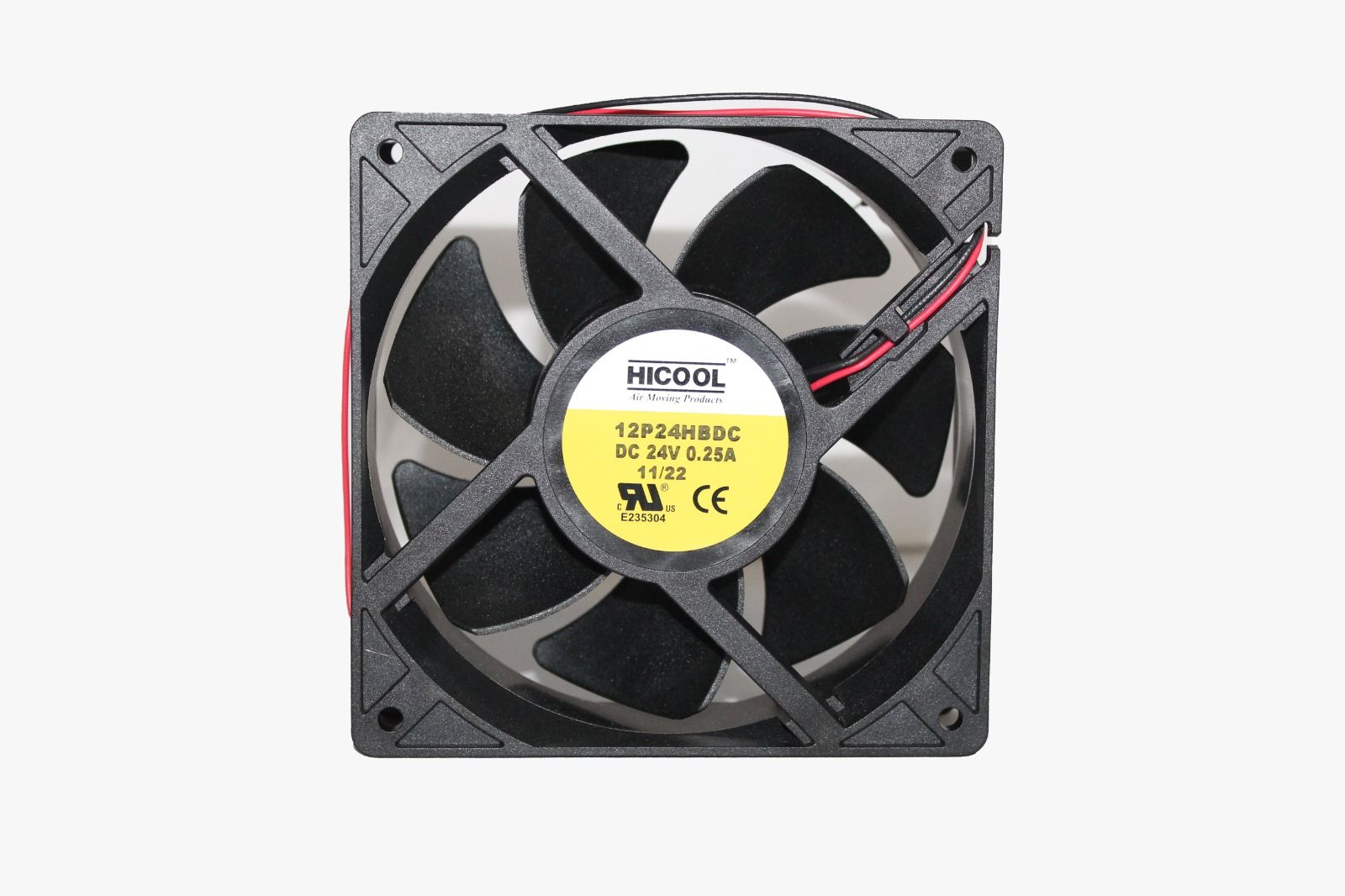 12P24HBDC 120X120X38MM,24VDC AXİYEL,PLASTİK KARE,RULMANLI,2KABLOLU HİCOOL FAN/EBMPAPST 4414M Muadili