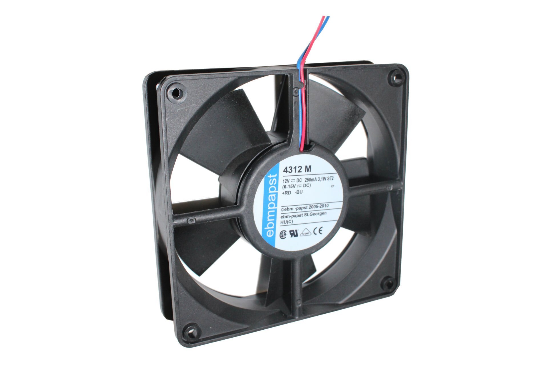 4312M | DC Fanları DC Tubeaxial Fan 119x119x32mm 12V DC 82CFM 2.6W 39dBA Bal Lead Wires