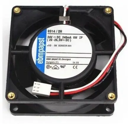 8314/2H DC Fanları Tubeaxial Fan 80x80x32mm 24V DC 47.1CFM Speed Signal / Open Collector Output