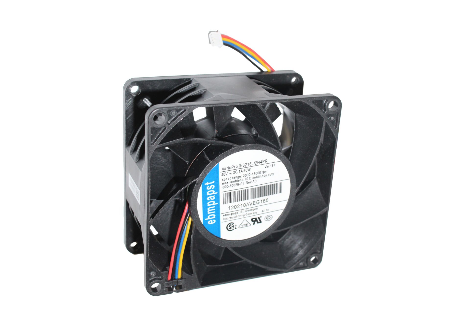 3218J/2H4PR | DC Fanları DC Tubeaxial Fan 92x92x38mm 48V DC 1A 50W