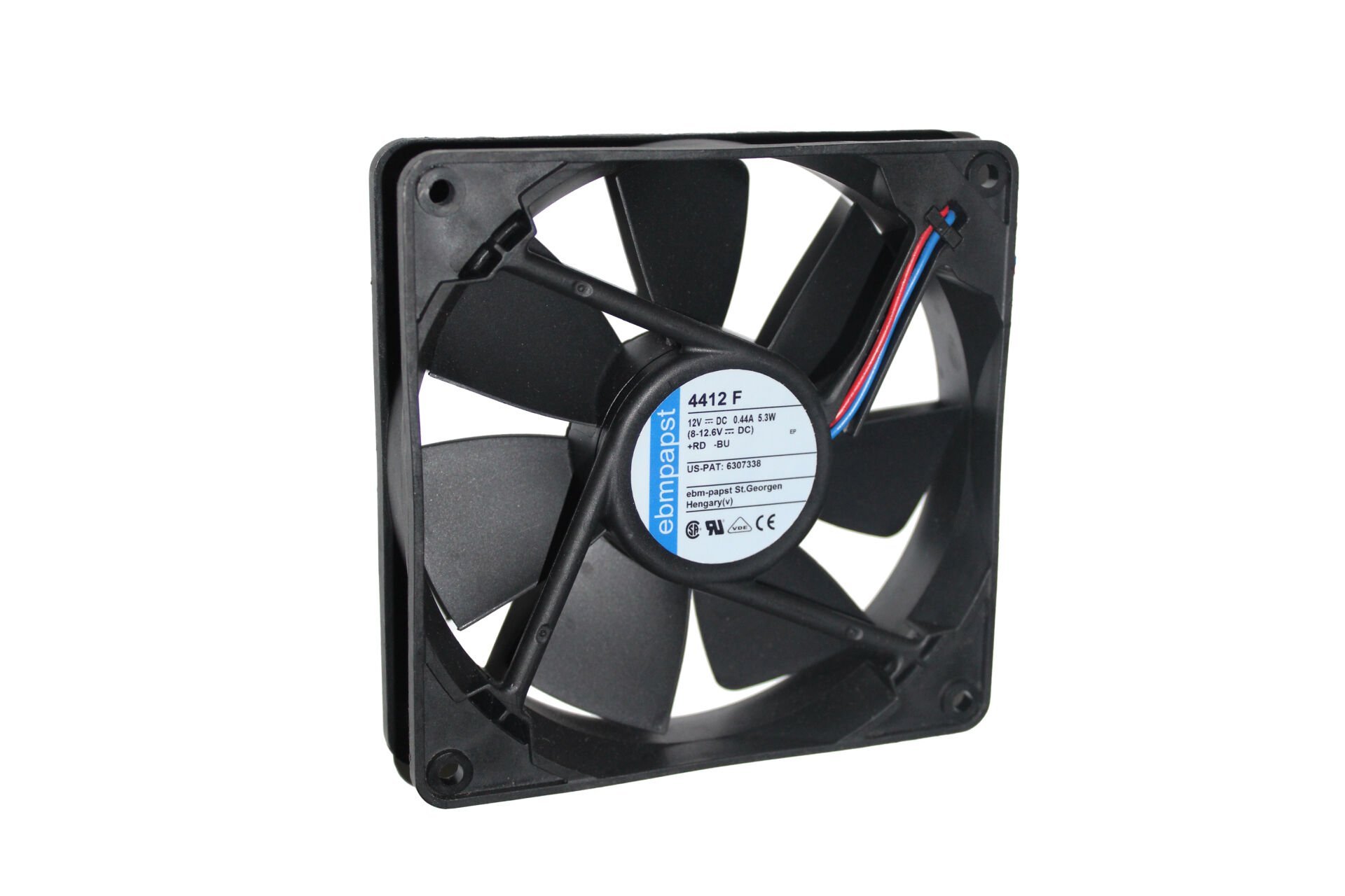 4412F | DC Fanları DC Tubeaxial Fan 119x119x25mm 12V DC 5.3W 2 Kablolu Fan