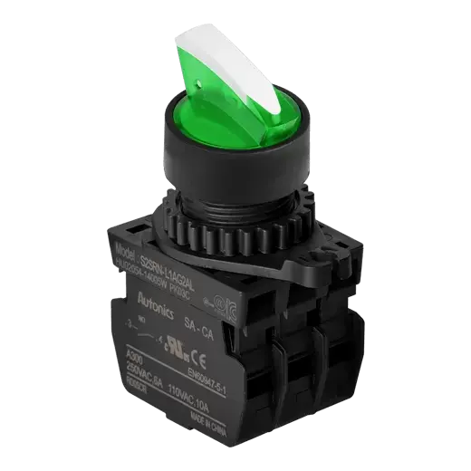 S2SRN-L7G2ADM | Montaj Deliği ø22/25mm Yuvarlak Seçim Butonu Kontrol Anahtarı