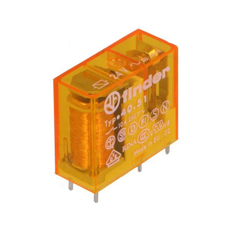 F.40.51.8.024.0000 MİNYA P.C.B. RÖL 1 CO-10A KONT 24V AC PİN:-5 MM
