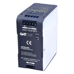 HPS240 | 240W 10A 24VDC Çift Çıkışlı Ray Montaj Güç Kaynağı GMTCNT marka