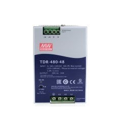 TDR-480-48 TDR48048 48Vdc 10.0Amp DIN Rail Trifaze  MEANWELL |