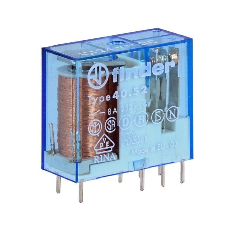 (F.40.52.9.024.0000) MİNYA P.C.B. RÖL 2 CO-8A KONT 24V DC PİN:-5 MM