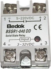 BSSR1-040DD 3-32V DC Tetikleme, 5-220V DC Çıkış Voltajı,40A Monofaze SOLİD STATE RELAY(SSR Röle)
