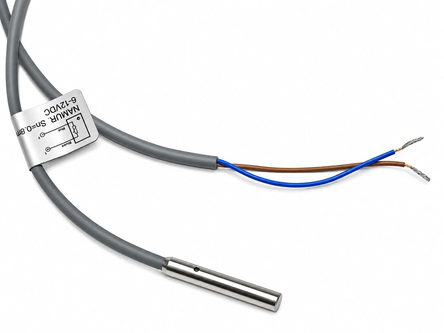 I6SF-D040.8NA Ø4 6-12VDC 0.8 MM ALG. DÜZ KAFA 2 MT KABLOLU NAMUR