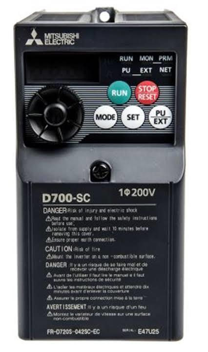 FR-D720S-042SC-EC FRD720S042SCEC Mitsubishi Sürücü 0,75KW Tek Fazlı 230 Vac Beslemeli