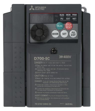 FR-D740-036SC-EC FRD740036SCEC Mitsubishi Sürücü 1,5KW Üç Fazlı 380 Vac Beslemeli