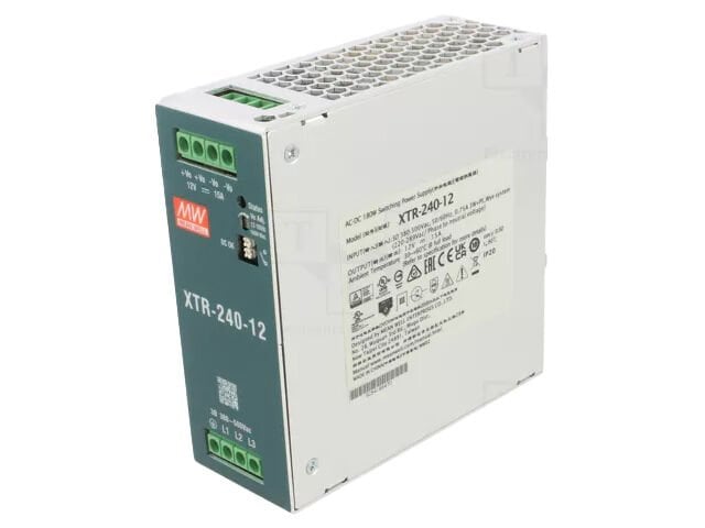 XTR-240-12 | 12Vdc 15.0Amp DIN Rail Trifaze