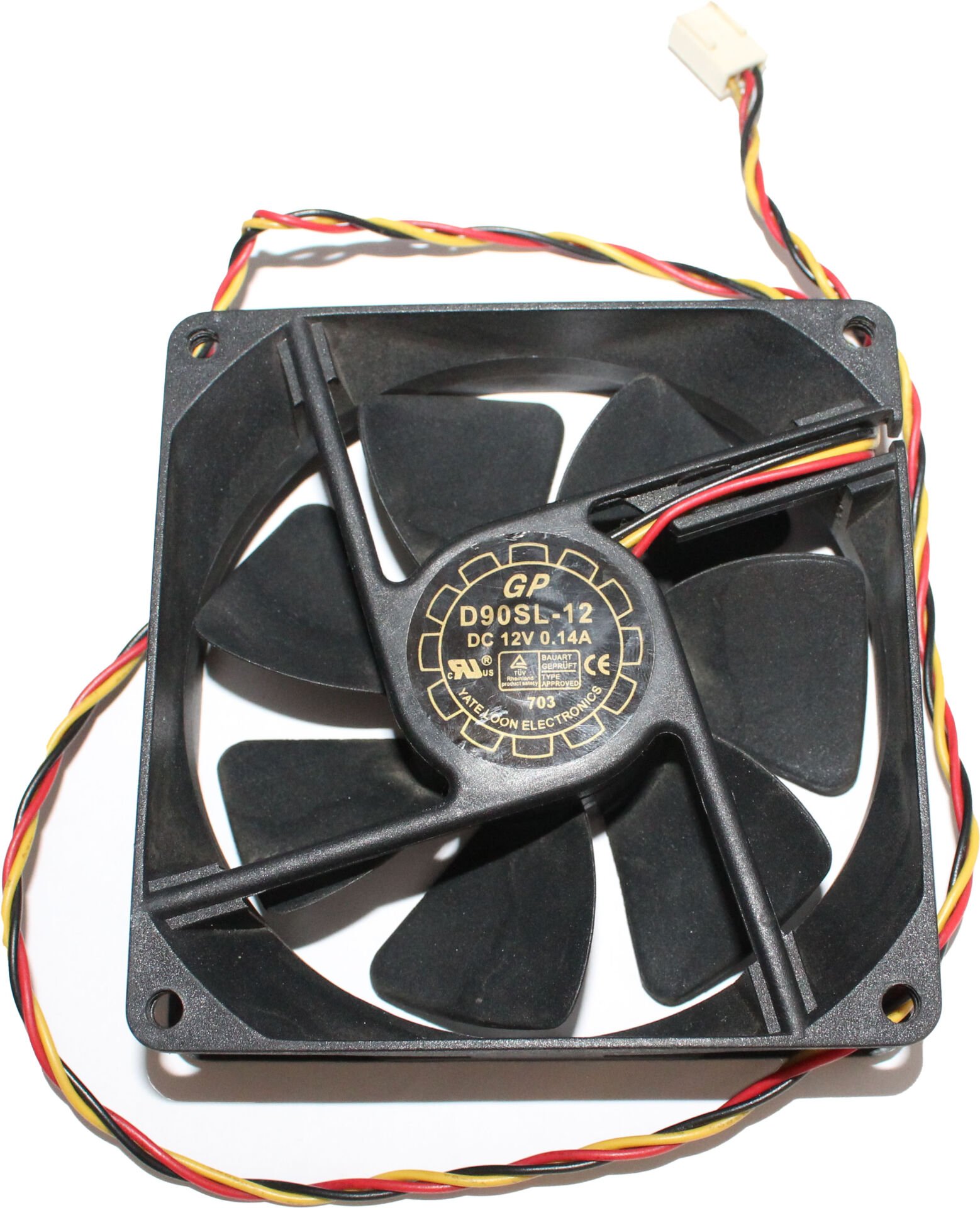 GP D90SL-12 12V 0.14A 3Wire YateLoon 90mm Case Fan
