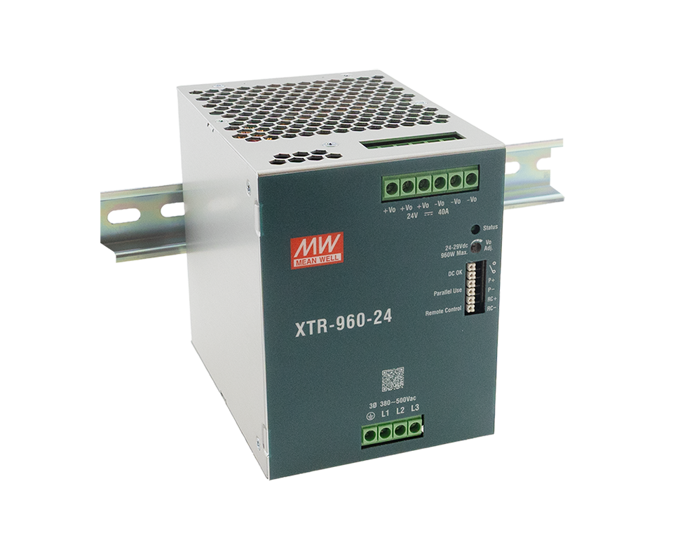 XTR-960-24 | 24Vdc 40.0Amp DIN Rail Trifaze