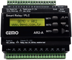AR2-A-24VDC-12D2A-TR-RTC Akıllı Röle / PLC