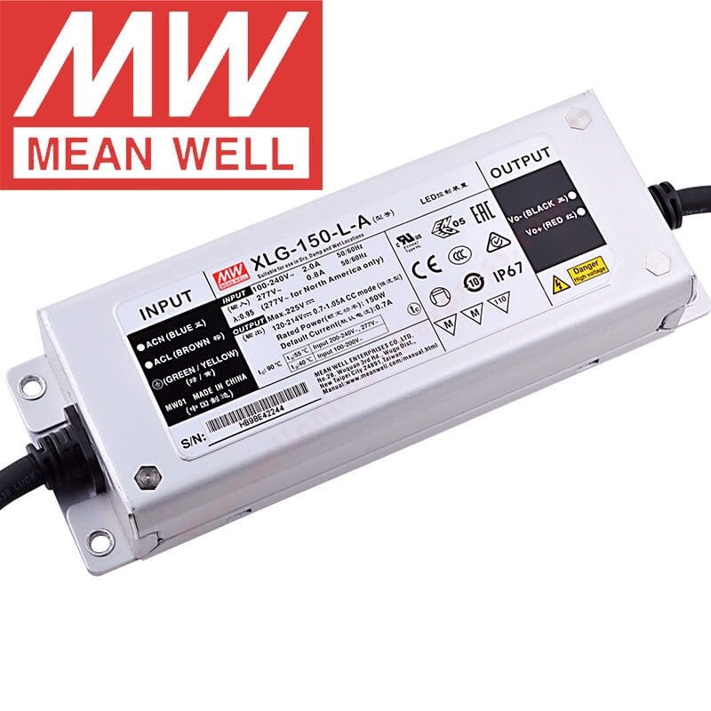XLG-150-L-A XLG150LA 120~214Vdc,700~1050mA Constant Power,+ADJ.  MEANWELL