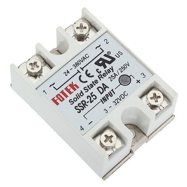 SSR-25DA FOTEK 3-32VDC Tetikleme,24-380VAC Çıkış Voltajı,25A Monofaze SOLİD STATE RELAY(SSR Röle)
