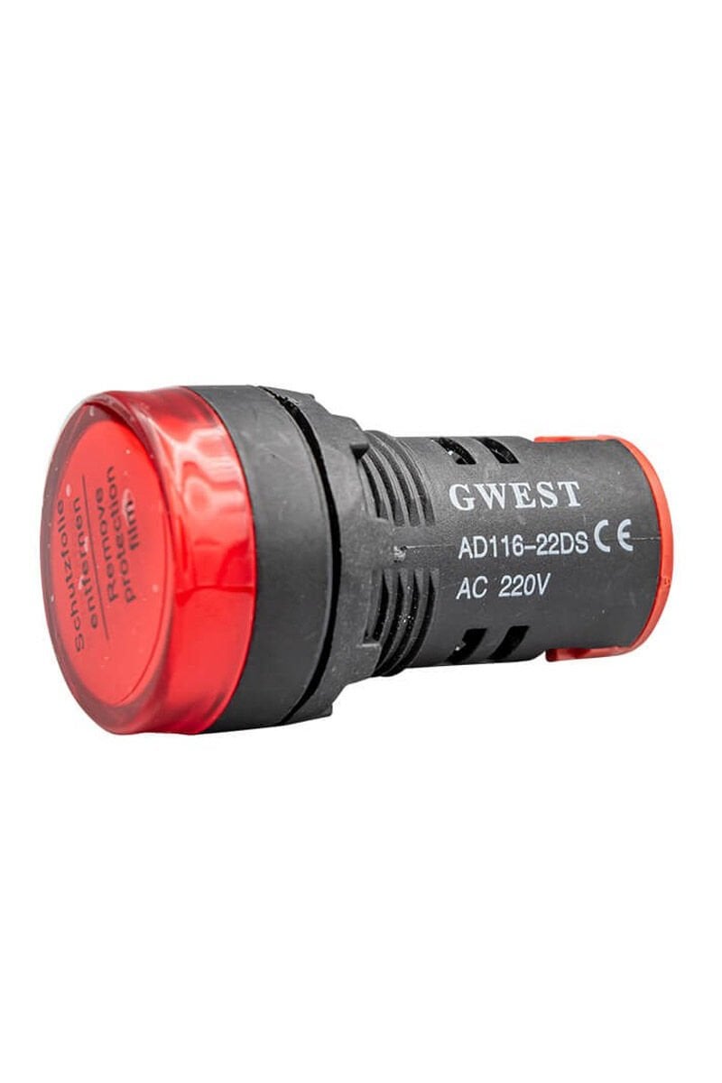 22-K   22 mm KIRMIZI 220V SİNYAL LAMBASI